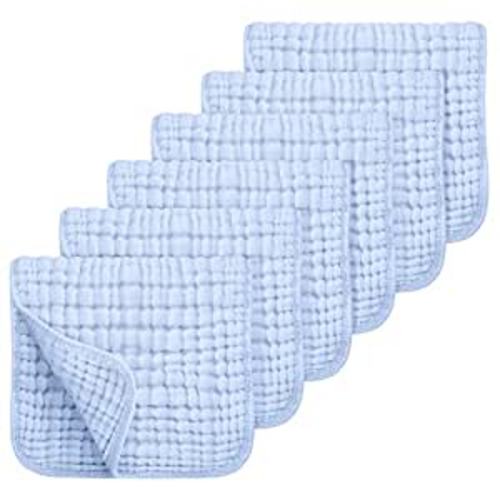 Amazon.com: Looxii Muslin Burp Cloths 100% Cotton Muslin Cloths Large 20''x10'' Extra Soft and Absorbent 6 Pack Baby Burping Cloth for Boys and Girls (Blue) : Baby