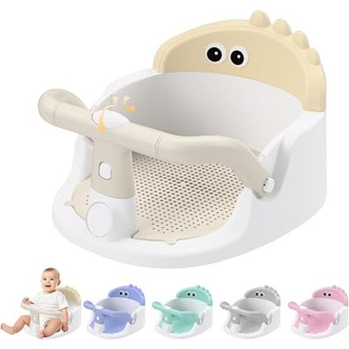 Baby Bath Seat for Babies 6 Months & Up Sitting Up with Suction Cups,Yellow