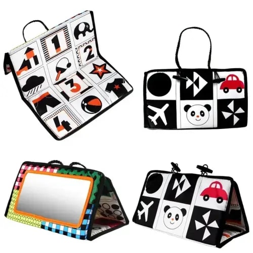 Black and White Newborn Mirror Toys Baby Tummy Time for Babies Montessori Development Crawl High Contrast Activity Sensory Toy - AliExpress 26
