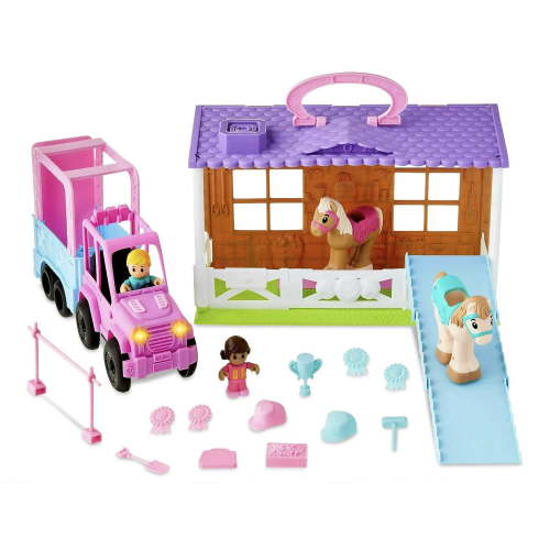 Kid Connection Kid Connection Pony Ranch Play Set with Lights and Sounds, 36 Pieces, Toddler Toy