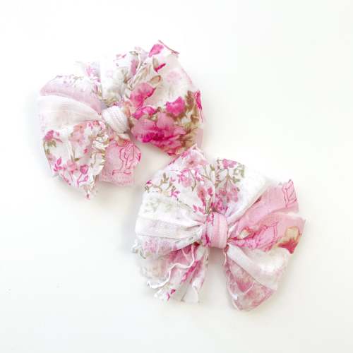 Ruffle Clip | Pink Blossom