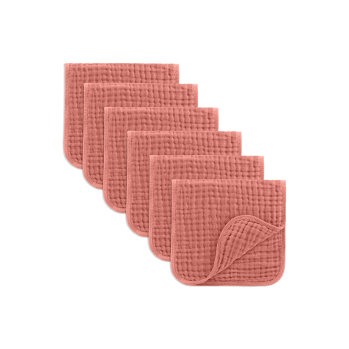 Muslin Burp Cloths - Pack of 6