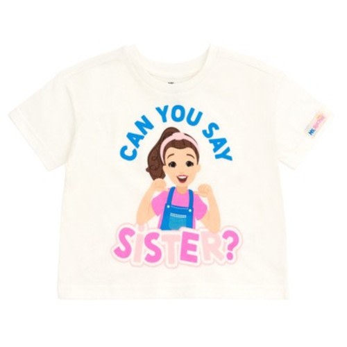 Ms. Rachel Infant Baby Girls Matching Family T-Shirt White Sister 12 Months