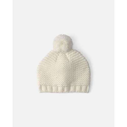Baby Girl Pom Knit Beanie - White - OshKosh B'gosh | Carter's