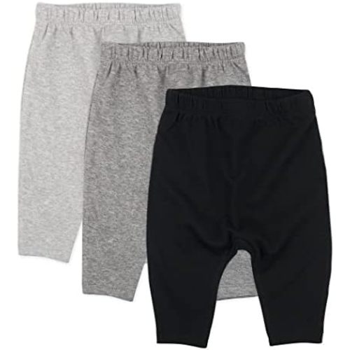 HonestBaby Unisex-Baby Multipack Harem Pants Roomy Fit Pull on Bottoms 100% Organic Cotton for Baby Boys, Girls