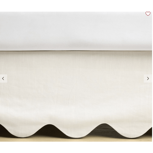Scalloped European Linen Crib Skirt