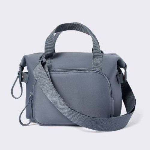 Insulated Bottle Cooler Shoulder Diaper Bag - Blue Solid - Cloud Island™