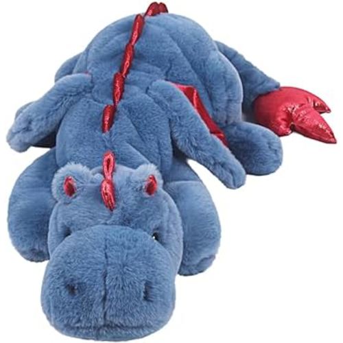 Pterosaur Stuffed Animal with Wings - Cute Soft Dinosaurs Plush Toys Little Flying Dragon Plushies Pillow Doll Christmas Birthday Gifts for Kids Boys Girls (Blue,27.55inch/70cm)