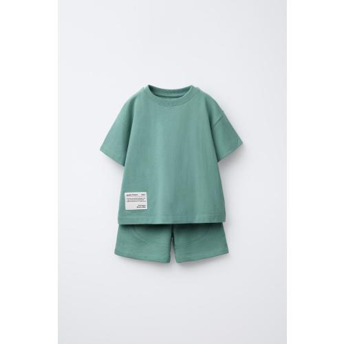 JOGGING SET WITH LABEL - Green / Blue | ZARA United States