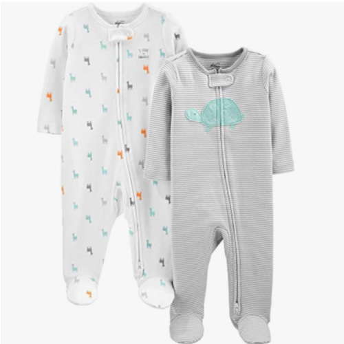 Simple Joys by Carter's Baby Neutral 2-pack Cotton Footed Sleep and Play