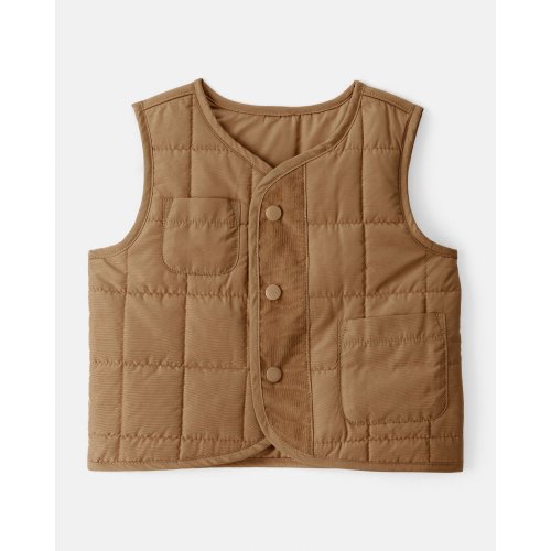 Baby Boy Sleeveless Puffer Vest - Brown - Carter's | Carter's