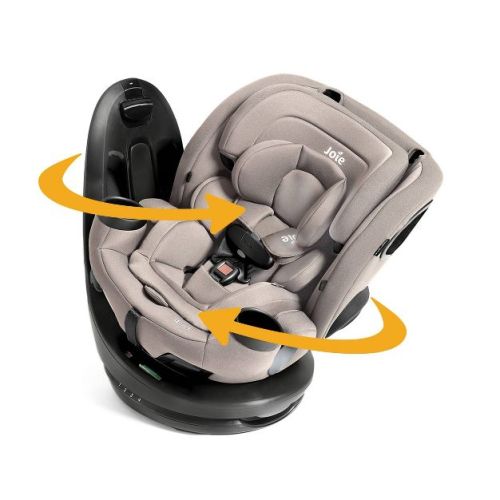 Joie Pepper Spin SI Rotating 4-in-1 Convertible Car Seat - Dove: Rotating, Forward or Rear Facing, Machine Washable Pad, 32.41 lbs