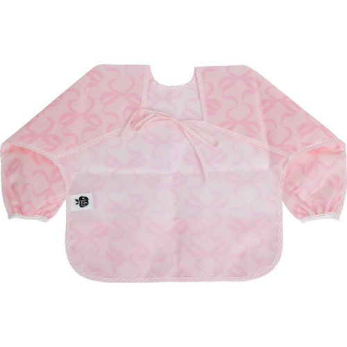 The Cover Everything Infant Bib, Bows on Pink - Apple of My Isla | Maisonette