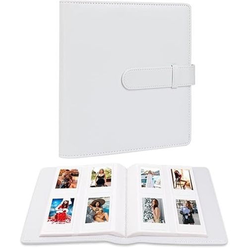 256 Pockets Mini Photo Album for Fujifilm Instax Mini 12 11 9 40 99 90 8 7 Evo LiPlay, Compatible with Polaroid Snap/PIC-300/Z2300 Cameras & Zip Instant Printer, Kodak 2x3 Film, Ice White