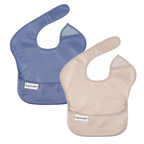 Bavoir Imperméable (12) - Bleu / Taupe - Tiny Twinkle – CLÉMENT
