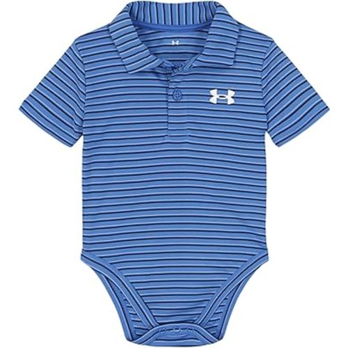 Under Armour - Baby Blue Stripe Polo Bodysuit, Blue Atlantis