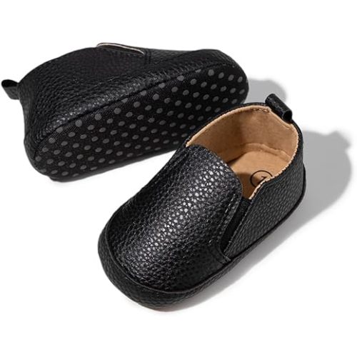 Meckior Infant Baby Girls Boys Canvas Shoes Soft Sole Toddler Slip On Newborn Crib Moccasins Casual Sneaker Austin Boy's Flat Lazy Loafers First Walkers Skate Shoe