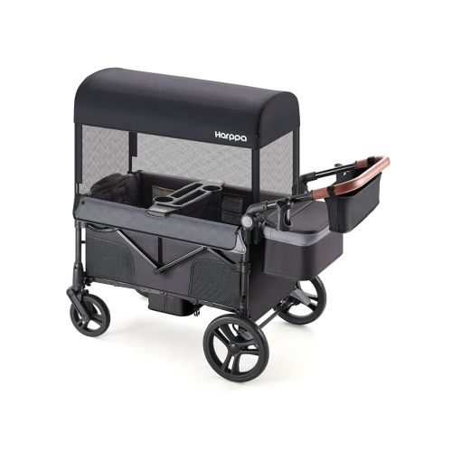 Harppa Remy Wagon Stroller for 2 Kids, 180Ibs Capacity with 2 Seater
