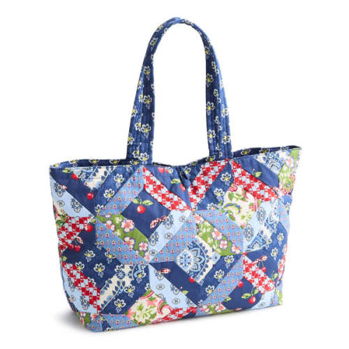 Hathaway Tote Bag - Trellis Patchwork