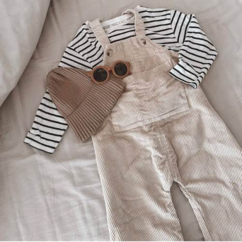Corduroy Overalls - Cream