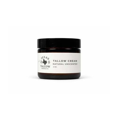 Natural Unscented Shea Butter Tallow Cream (2oz)