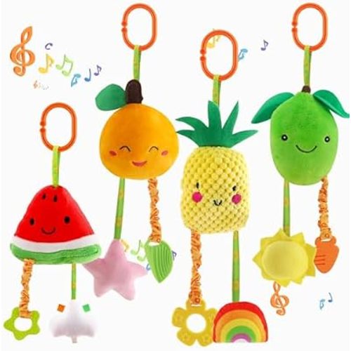 KAKIBLIN Baby Hanging Toys, 4 Pack Hanging Toys for Babies, Stroller Toy