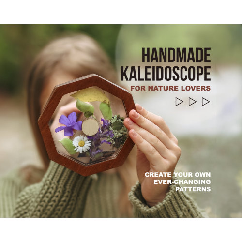 DIY kaleidoscope kit for kids, Outdoor toys for toddlers, Nature lovers gift for kids, Toddler Toys for Girls For Boys, Nature toy
