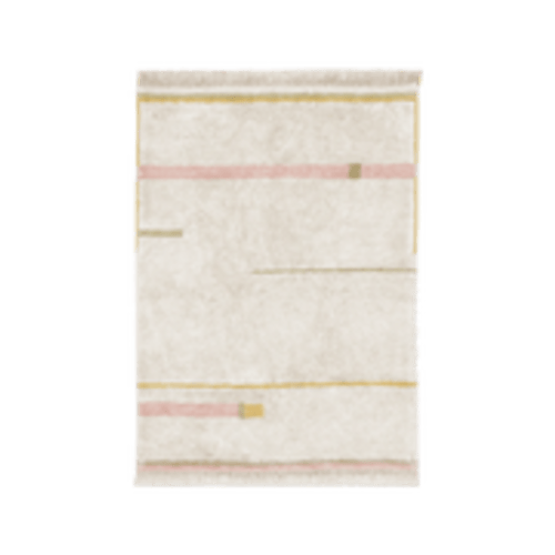 WASHABLE AREA RUG LANES VINTAGE NUDE