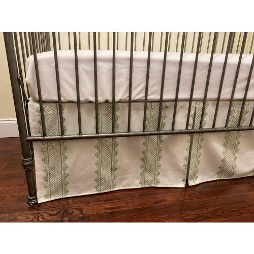 Clarabelle Stripe Custom Crib Skirt: Baby Boy/Girl