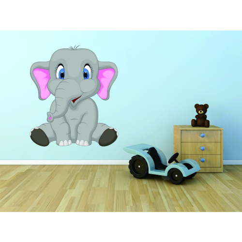 Custom Wall Decal : Dumbo Circus Elephant Kids Boy Girl Bedroom School Classroom Daycare 12x18 Inches