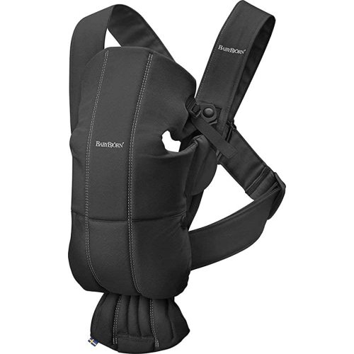 BabyBjörn Baby Carrier Mini, Cotton, Black - 1 Count (Pack of 1)
