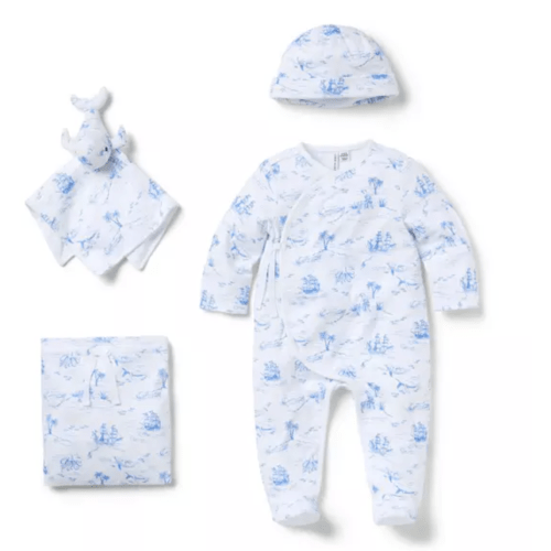 Baby Dreamy Blue Nautical Toile Gift Set