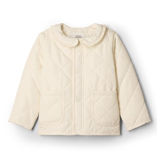 Amazon Essentials x Sofia Grainge Toddlers and Baby Girls' Midweight Field Jacket with Ruffle