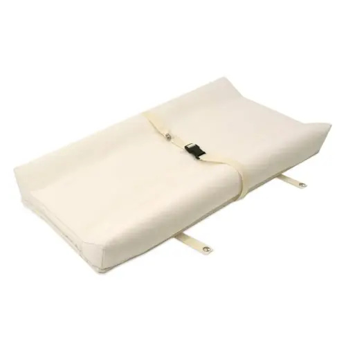 Naturepedic Organic Contoured Changing Pad - Easy to Clean, Lightweight & Portable - Comfort 2-Sided Waterproof Baby Diaper Changing Pad for Dresser or Changing Table - 16" x 31"