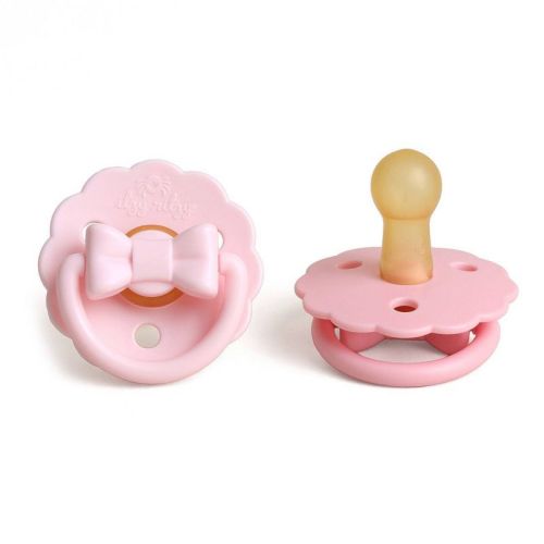 Itzy Ritzy Natural Rubber Pacifiers 6-18m - Bows - 2pk