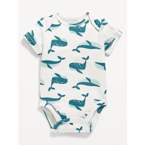 Unisex Short-Sleeve Printed Bodysuit for Baby