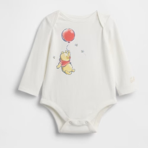 Baby Winnie The Pooh Organic Cotton Bodysuit- GAP- 3-6 months