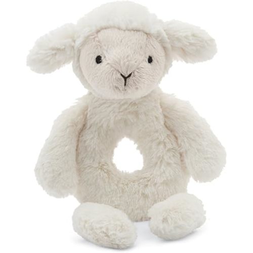 Jellycat Bashful Lamb Soft Plush Baby Toy Ring Rattle