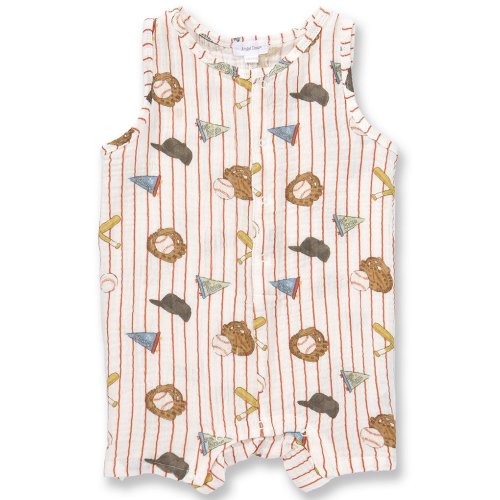 Angel Dear Baby Boys Sleeveless Vintage Baseball Stripe Jon Jon Shortall