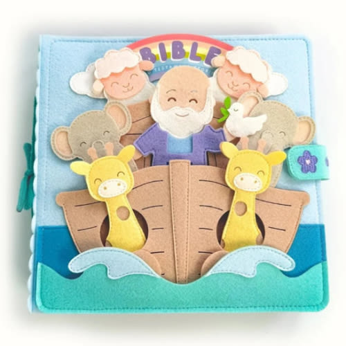 Bible Old Testament Stories Interactive Felt Quiet Books BB1 Handmade Activity Busy Book Educational Christian Toys for Kids – TinyBusy