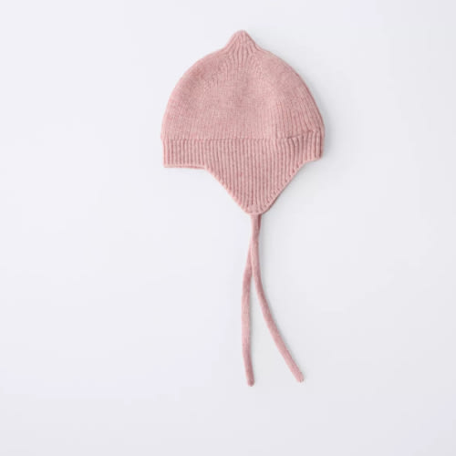 KNIT BONNET WITH WOOL - Pink marl | ZARA United States