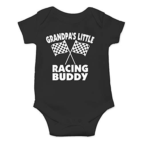 CBTwear Grandpa's Little Racing Buddy - Baby Clothes - Funny Newborn Bodysuit Outfits for Boys and Girls