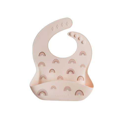 Silicone Bib Printed - Rainbow