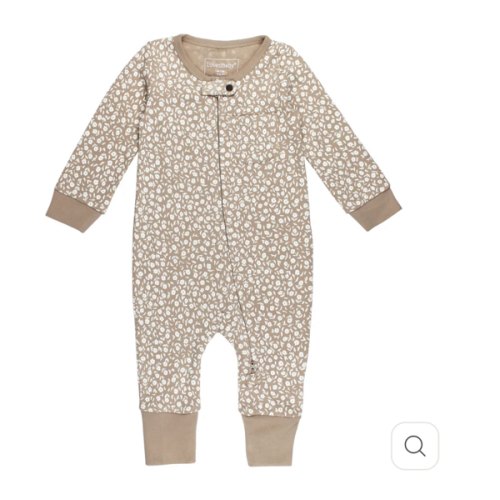 Oatmeal Ditsy Floral | Organic Zipper Romper – L'ovedbaby