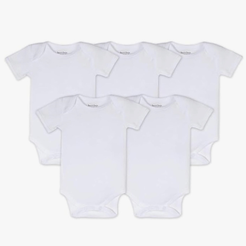 Burt's Bees Baby Bodysuits, Short Sleeve and Long Sleeve One-Pieces, 100% Organic Cotton