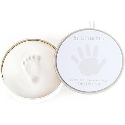 Reece Studio Baby's Print Clay Tin Kit, Newborn Handprint Or Footprint Makers, Baby Keepsake Box, Girl or Boy Gender Neutral Impression Keepsake