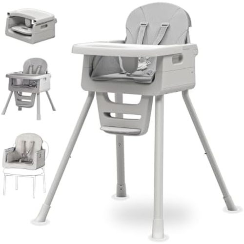 4-in-1 High Chair for Babies and Toddlers, Infant to Toddler Seating&Dining