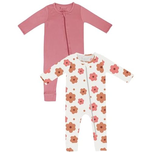 Jimonda Baby Romper Boys Girls Bamboo Pajamas 2-Way Zipper Footless Unisex Long Sleeve Sleepers Sleep and Play 0-24 Months