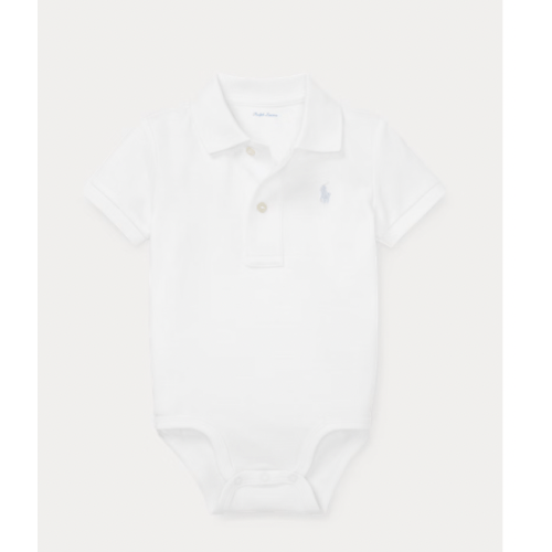 Soft Cotton Polo Bodysuit | Ralph Lauren