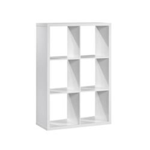 Designer's Image™ 30"W x 43-13/16"H x 13"D White 6-Cube Premium Organizer